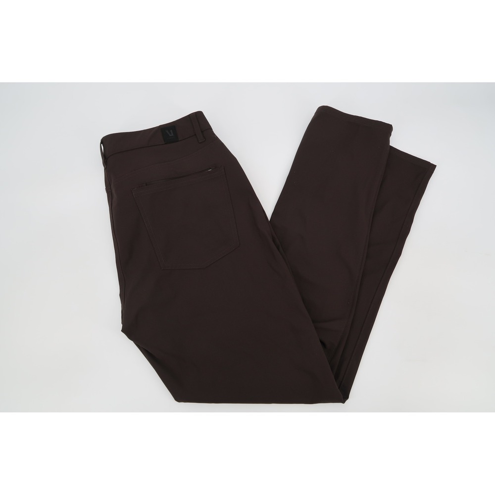Vuori Meta Pant Mens 33 Brown Athletic Slim Fit Performance Trousers V430